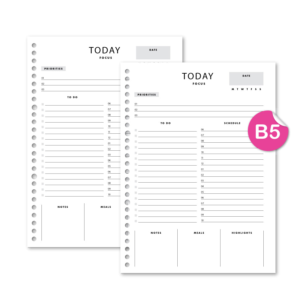 Loose Leaf B5 Today Focus by bukuqu