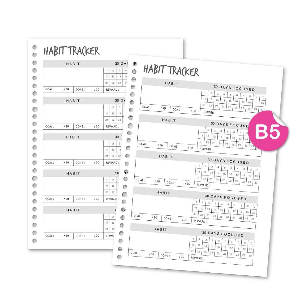 Loose Leaf B5 Habit Tracker by bukuqu