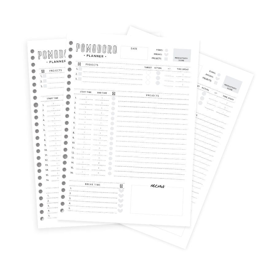 Loose Leaf B5 Pomodoro Planner by bukuqu