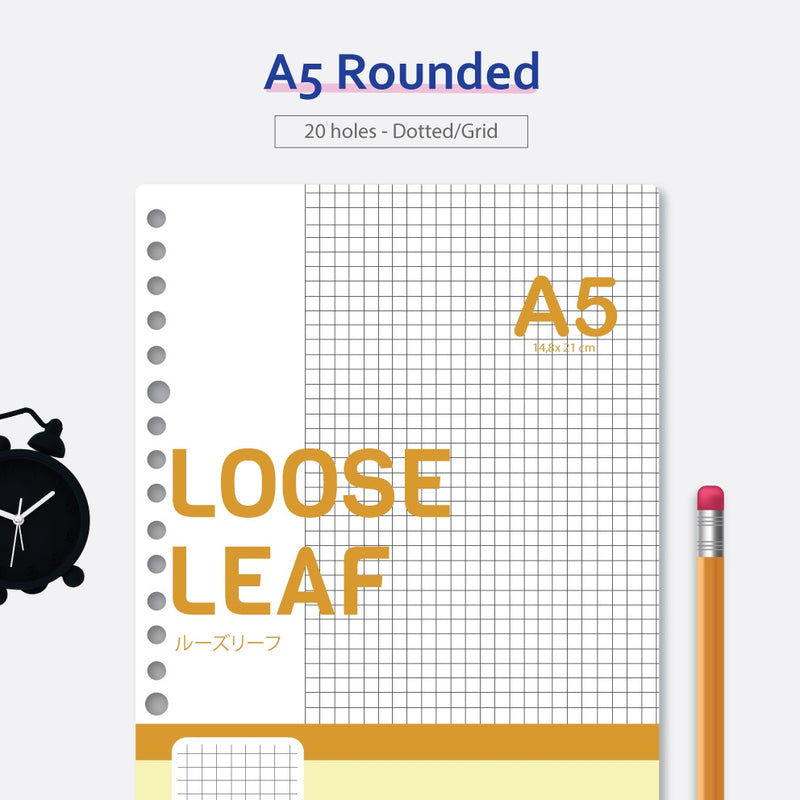 Loose Leaf A5 100 gsm Rounded by bukuqu