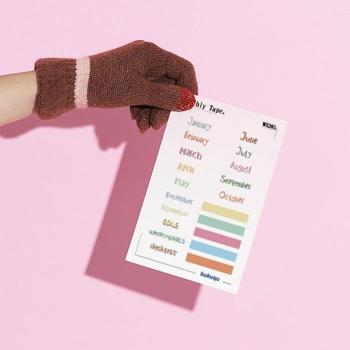 Stiker Monthly Tape by bukuqu