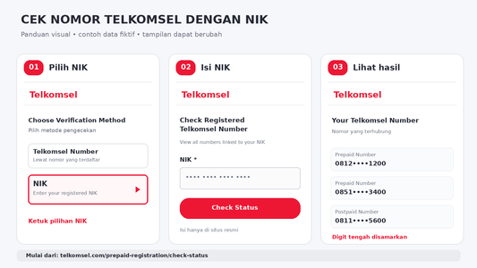 Cara Cek NIK Terdaftar di Nomor Telkomsel Mana Saja
