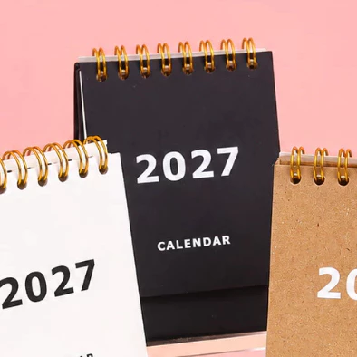 bukuqu Calendar Meja A7 2027 - Sablon Putih
