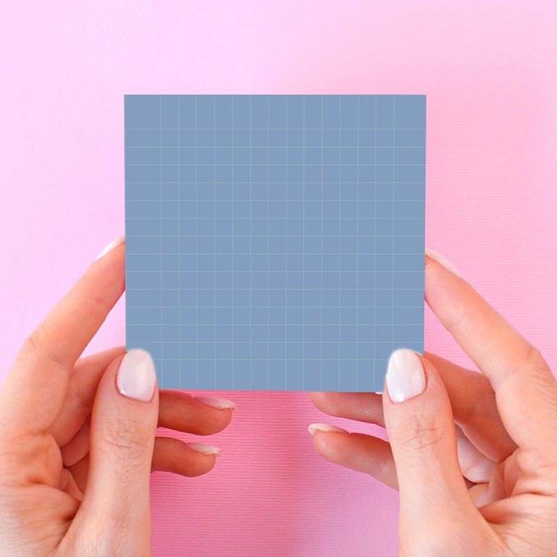 Memo 015 Grid Biru - Memopad by bukuqu