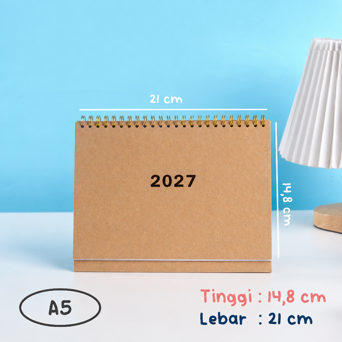 bukuqu Desk Calendar 2027 Kraft