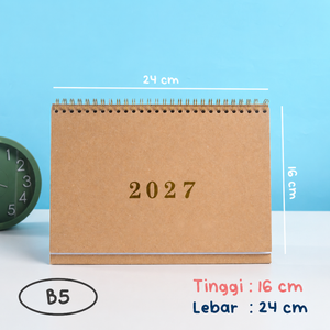 bukuqu Desk Calendar 2027 Kraft