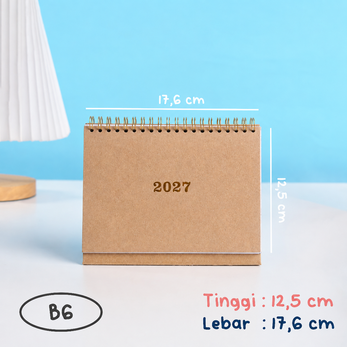 bukuqu Desk Calendar 2027 Kraft