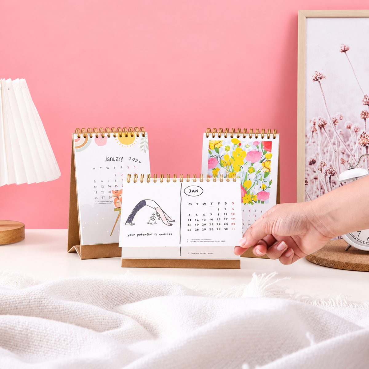 bukuqu A6 Desk Calendar 2027 - Cute