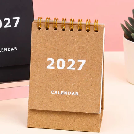 bukuqu Calendar Meja A7 2027 - Sablon Putih