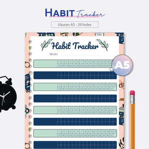 bukuqu A5 Loose Leaf L221 Habit Tracker