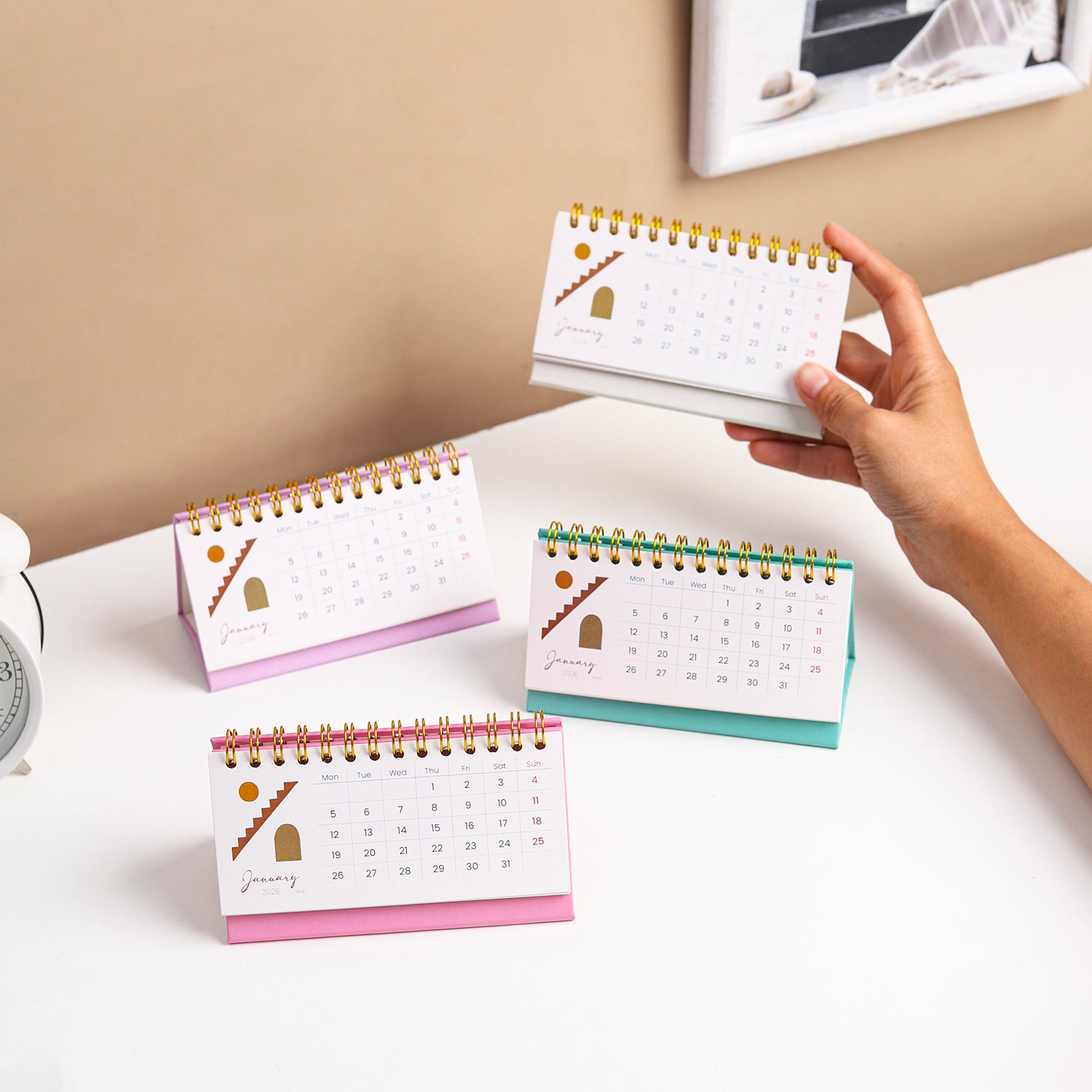 Calendar 2026 Short Colorfull