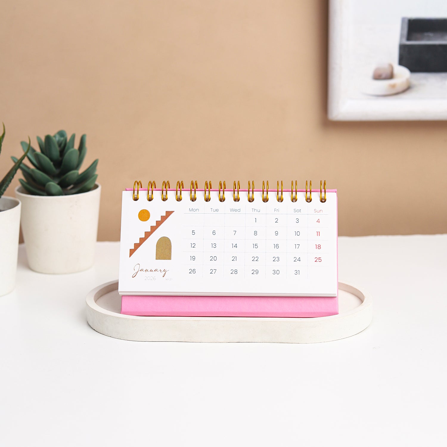 Calendar 2026 Short Colorfull