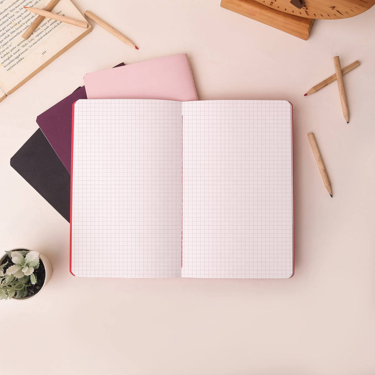 Grid Journal - Agenda - Planner Softcover by bukuqu