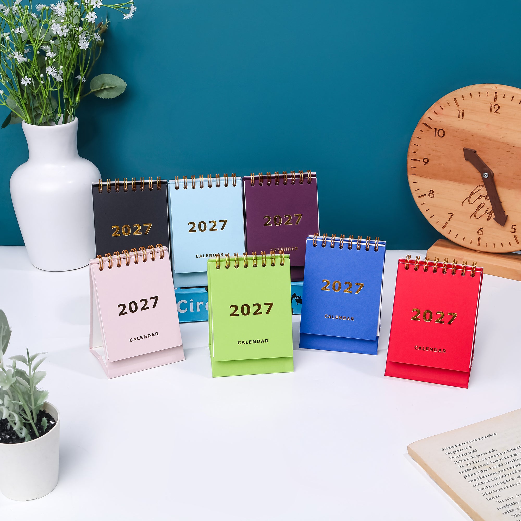 Calendar Meja A7 2027 - 7 Warna