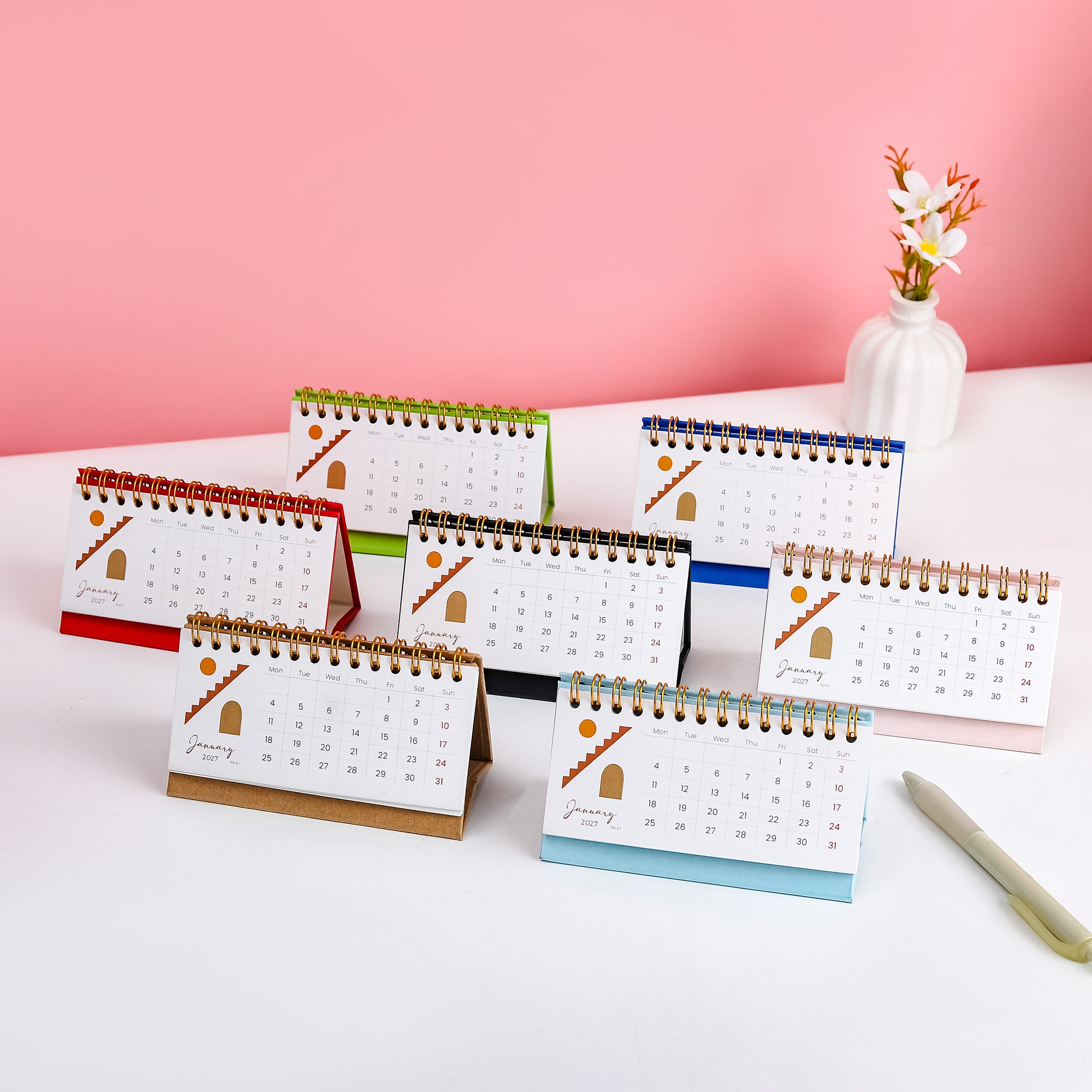 bukuqu Calendar Short 2027 Colorfull