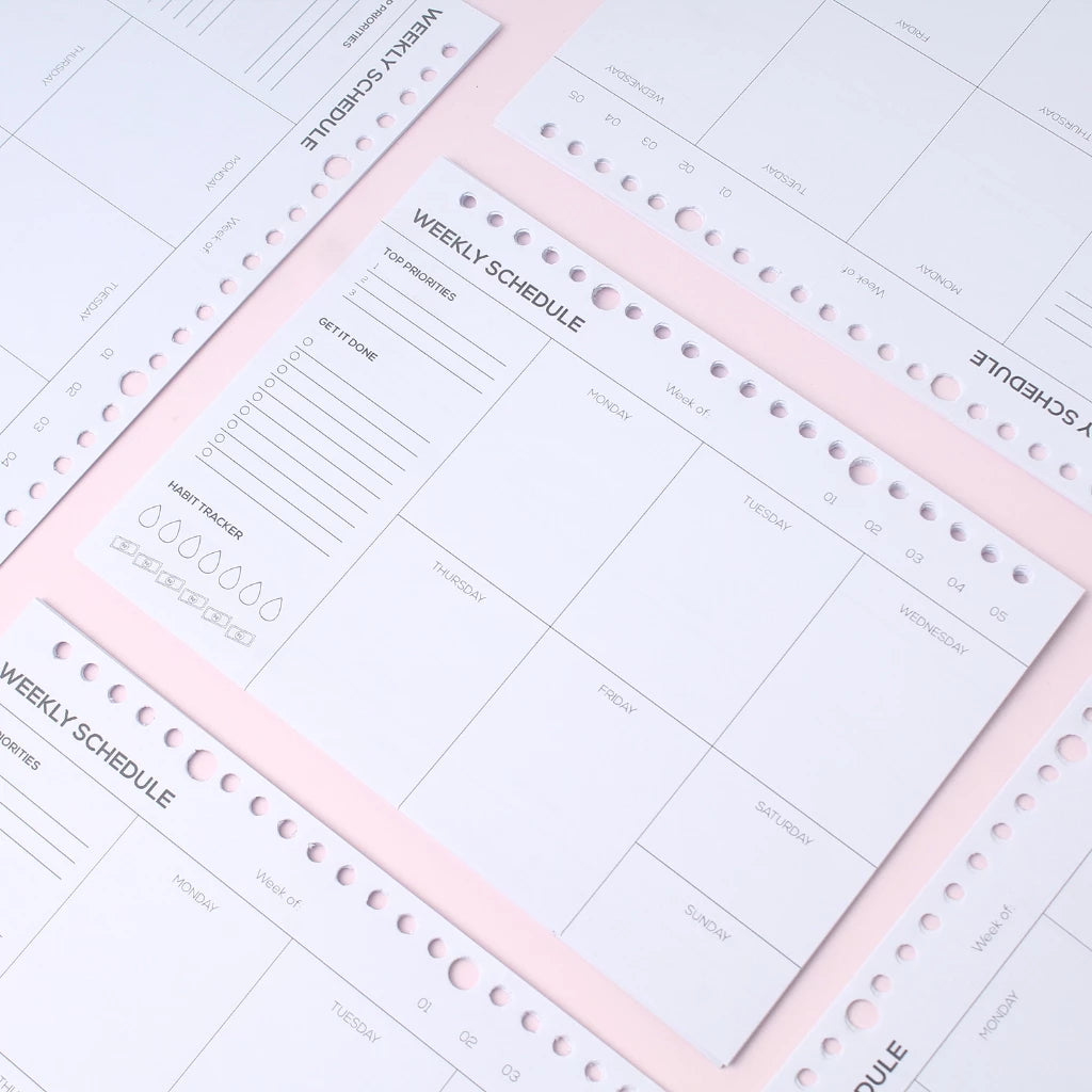 bukuqu A5 Loose Leaf LN308 Weekly Schedule