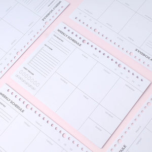 bukuqu A5 Loose Leaf LN308 Weekly Schedule