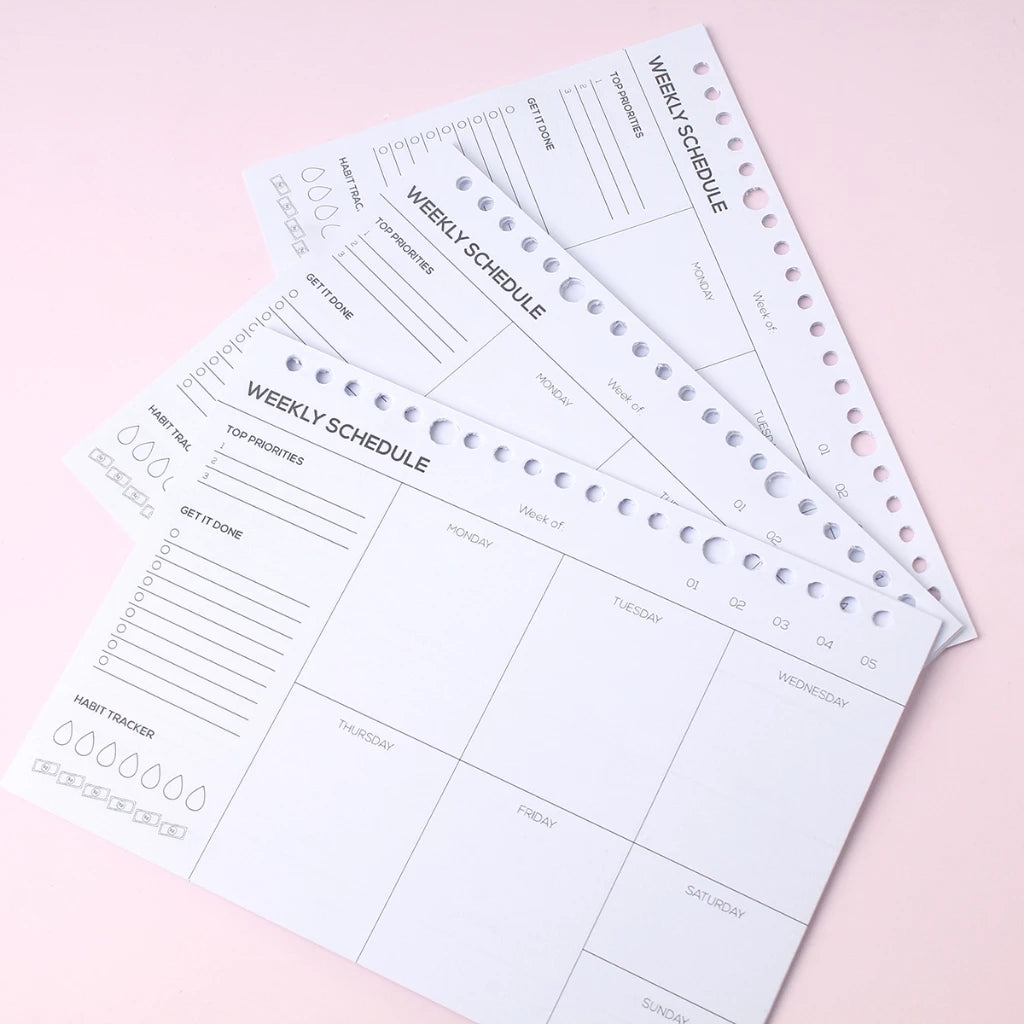 bukuqu A5 Loose Leaf LN308 Weekly Schedule