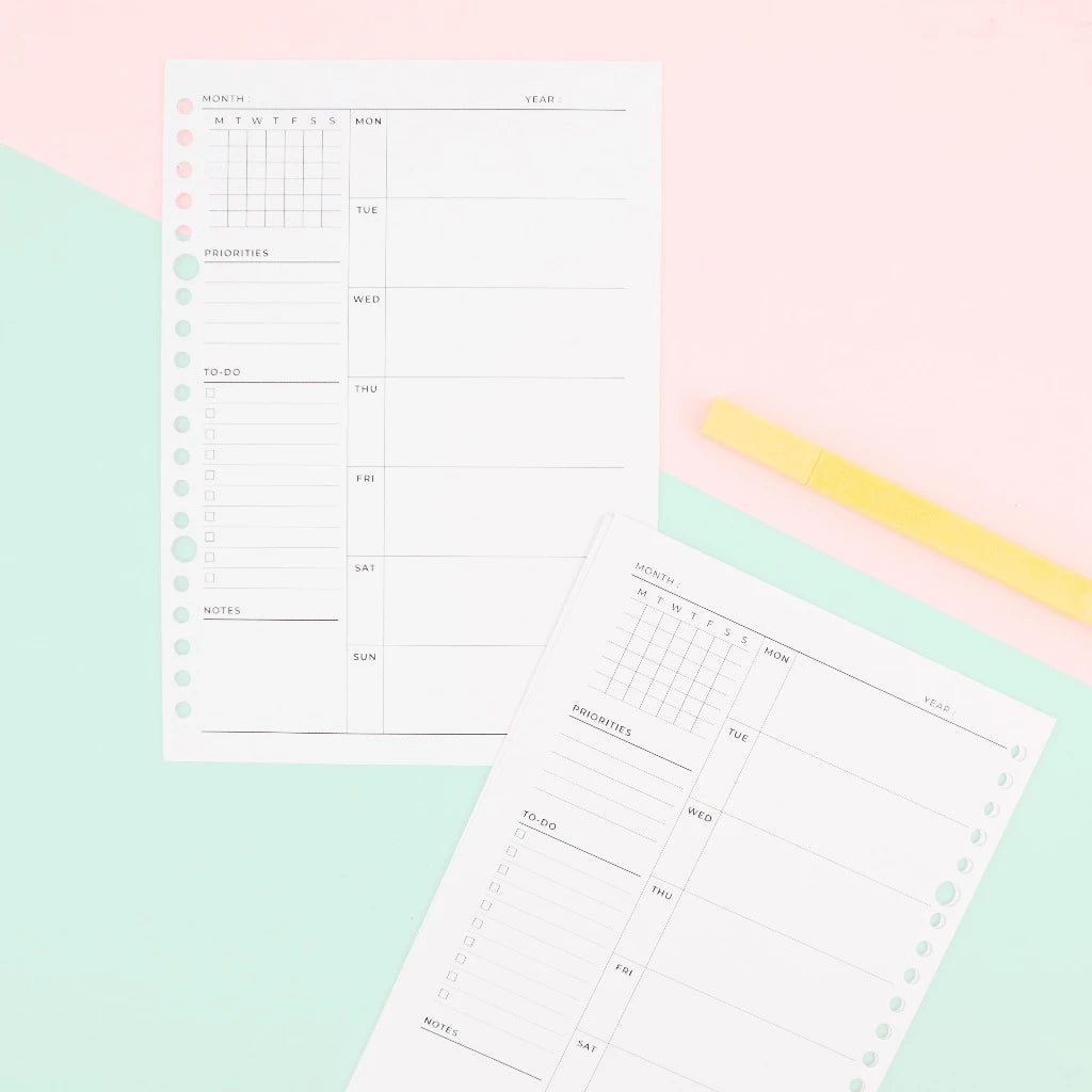 bukuqu A5 Loose Leaf LN305 Weekly Priorities