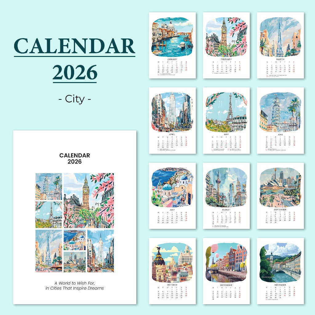 Calendar 2026 Meja A6