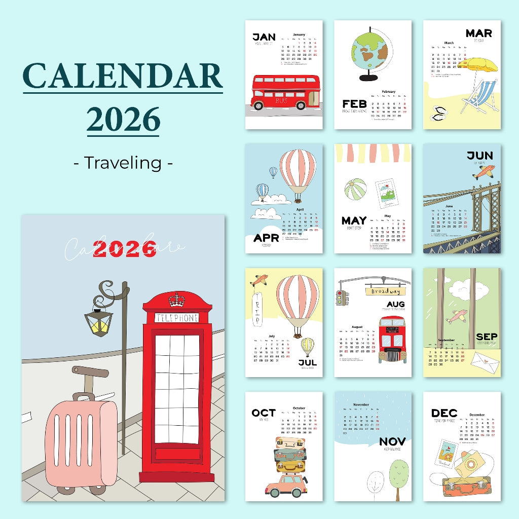 Calendar 2026 Meja A6