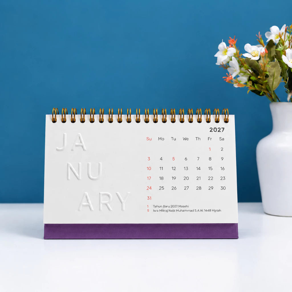 bukuqu Calendar Emboss Huruf 2027