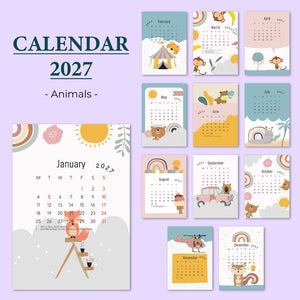 bukuqu A6 Calendar Meja 2027 - Cute