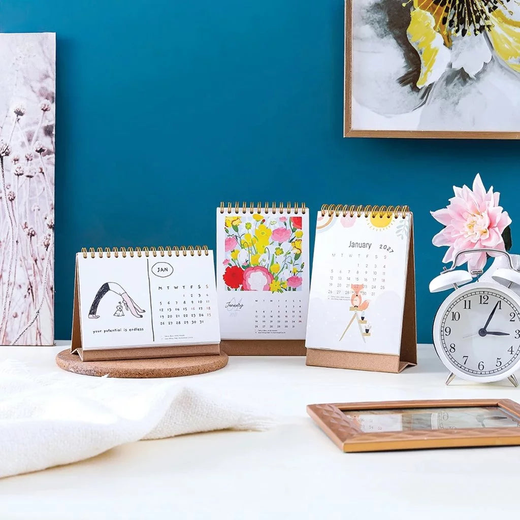 bukuqu A6 Calendar Meja 2027 - Cute