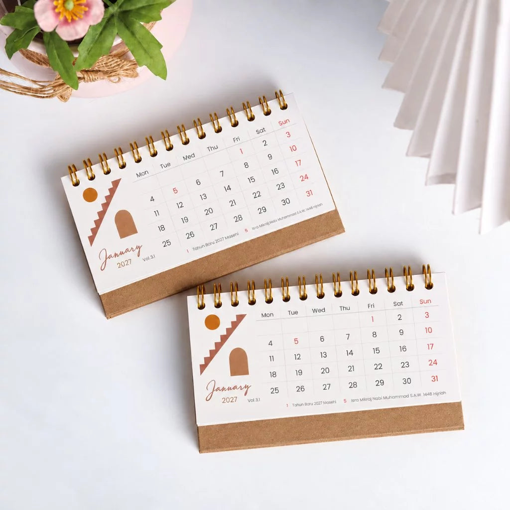bukuqu Calendar Short 2027 - Uk 6x12.5 cm