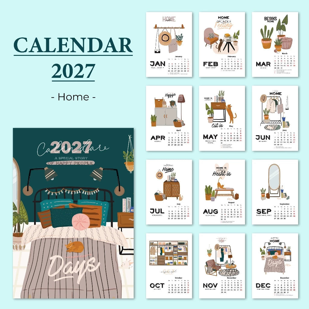 bukuqu A6 Calendar Meja 2027 - Home