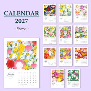 bukuqu A6 Calendar Meja 2027 - Cute
