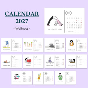 bukuqu A6 Calendar Meja 2027 - Cute