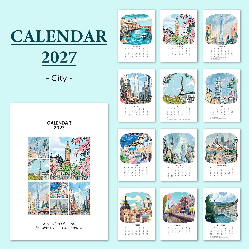 bukuqu A6 Calendar Meja 2027 - Home