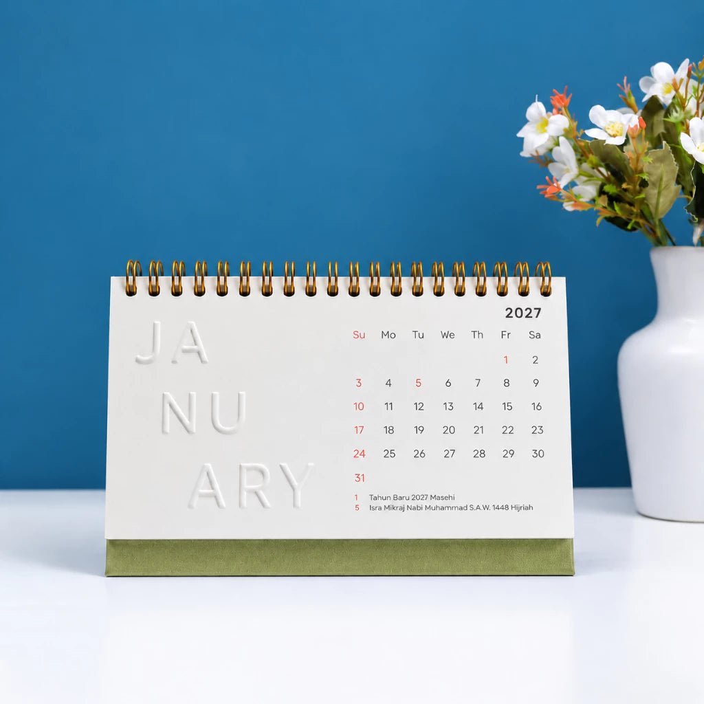 bukuqu Calendar Emboss Huruf 2027