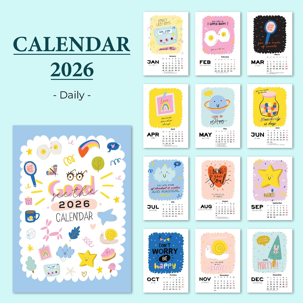 Calendar 2026 Meja A6