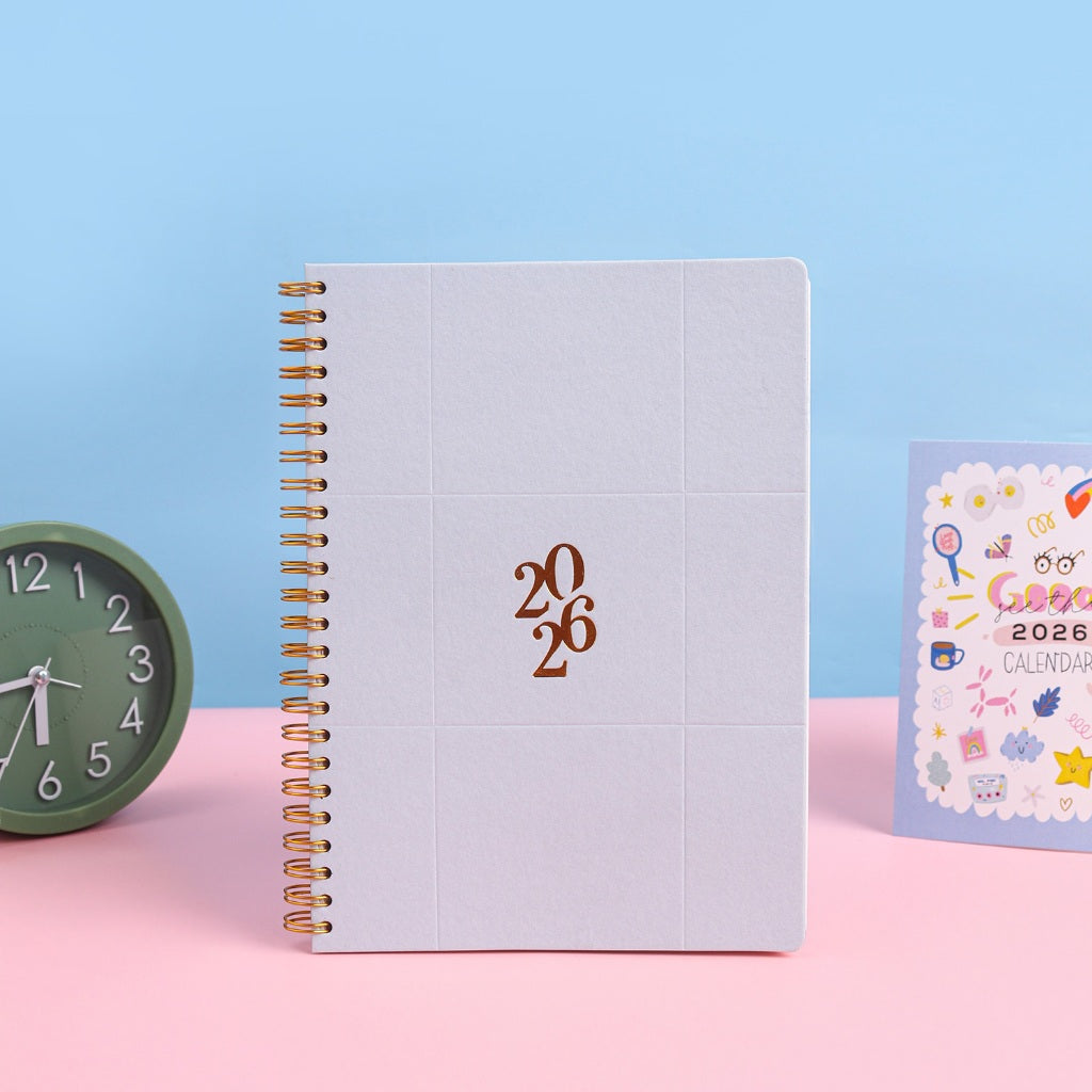 Planner 2026 Spiral A5 Emboss