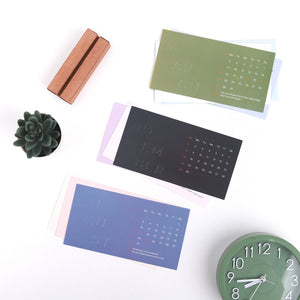 bukuqu Calendar Wooden Emboss 2026 - Kalender Meja Aesthetic