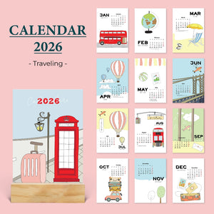 Calendar 2026 A6 #Dreams - Wooden