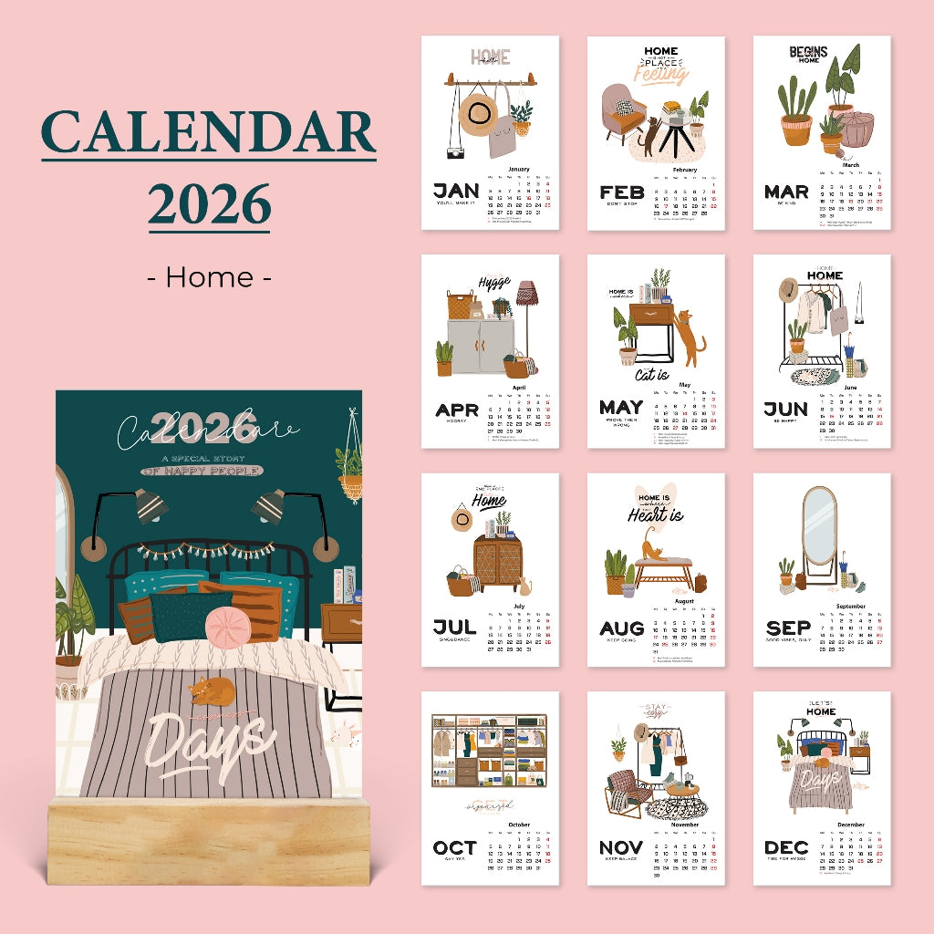 Calendar 2026 A6 #Dreams - Wooden