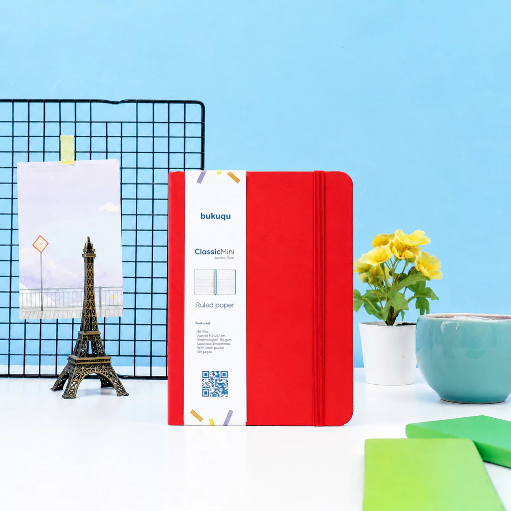 bukuqu B6 Classic Notebook Red