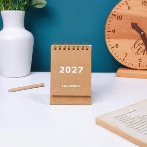 bukuqu A7 Desk Calendar 2027 - Sablon Putih