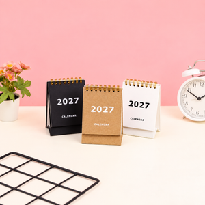 bukuqu A7 Desk Calendar 2027 - Sablon Putih