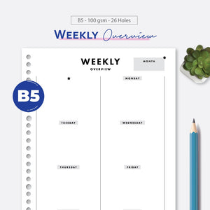 Loose Leaf B5 Weekly Overview by bukuqu
