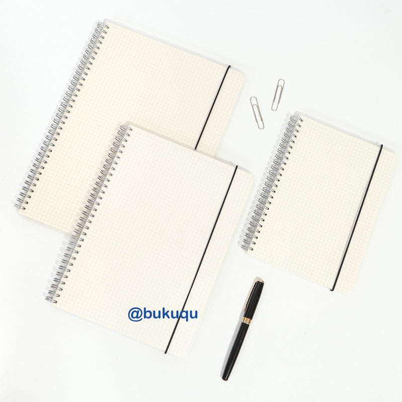 Notebook Spiral Mika A4 - Grid/Dotted - Cream Paper by bukuqu