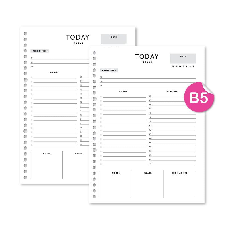 Loose Leaf B5 Today Focus by bukuqu