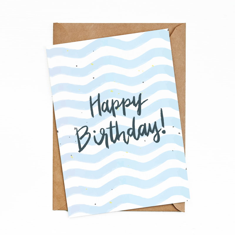 Greeting Cards HBD Blue by bukuqu