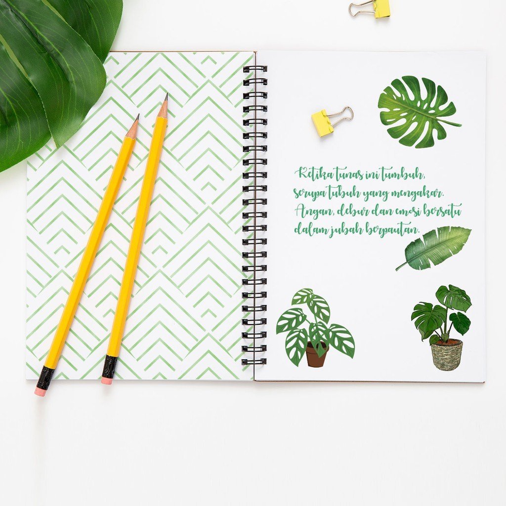 bukuqu Stiker Journal Monstera