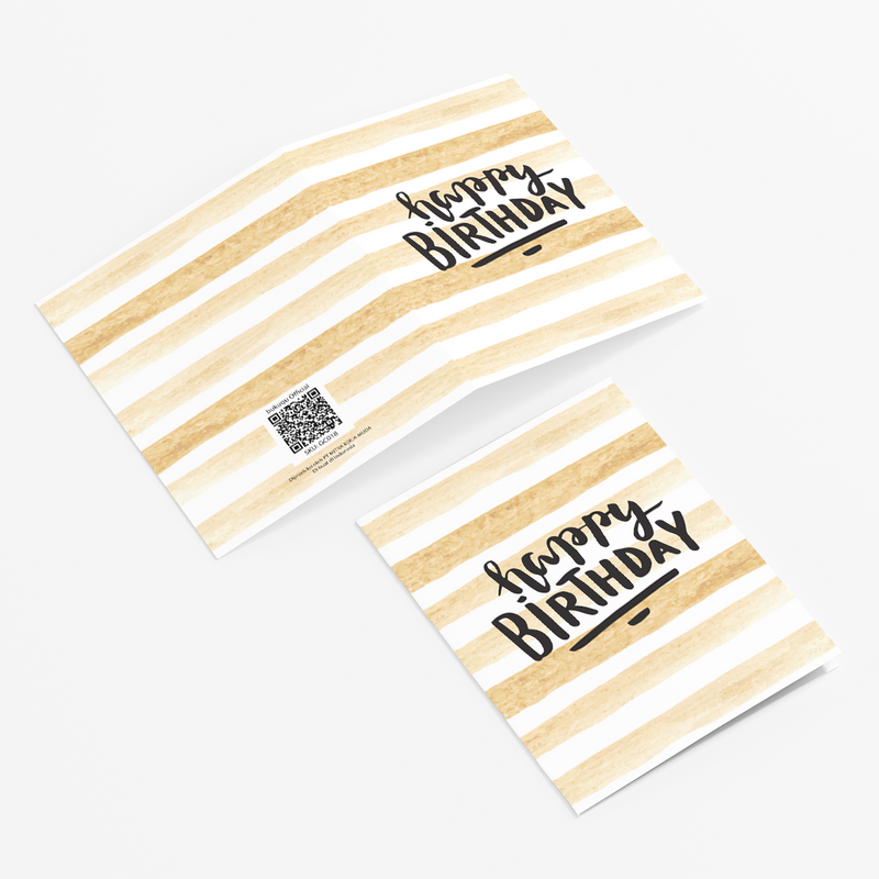 Greeting Cards HBD Gold by bukuqu