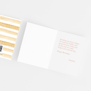 Greeting Cards HBD Gold by bukuqu
