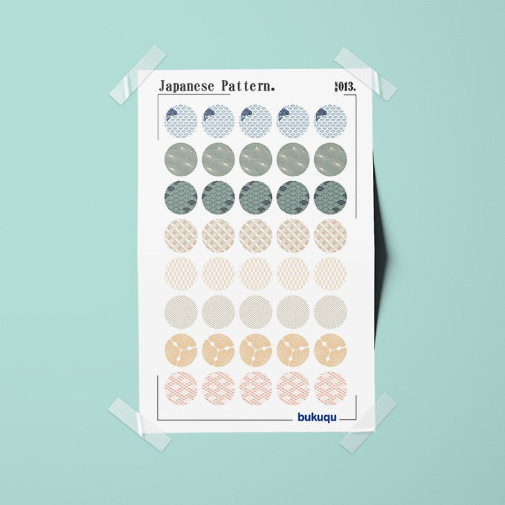 Stiker Deco Japanese Pattern by bukuqu